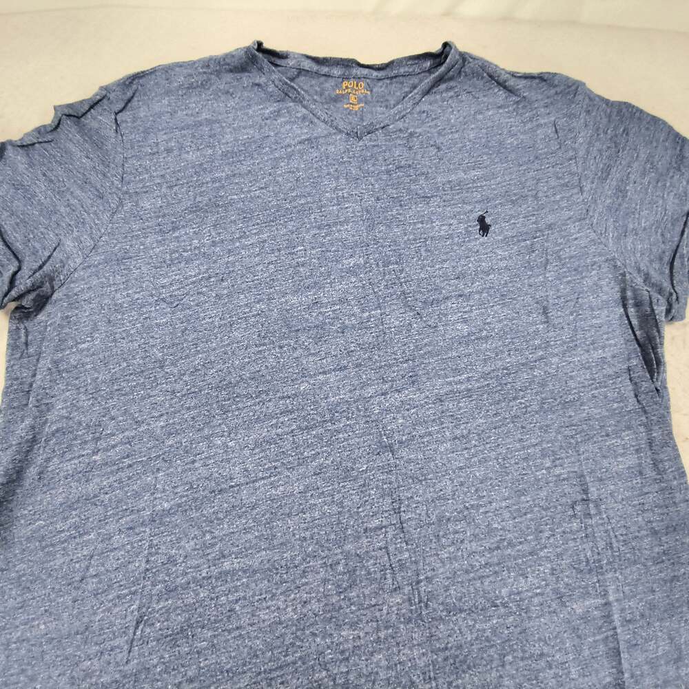 Polo Ralph Lauren V Neck Short Sleeve Shirt Mens Size Extra Large XL Blue